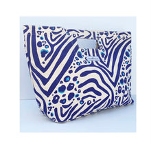 Load image into Gallery viewer, Lillibridge Bag, Zebra Cat Blue