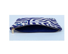 Load image into Gallery viewer, Lilibridge Clutch, Zebra Cat Blue