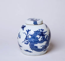 Load image into Gallery viewer, Dragon Lidded Round Storage Jar