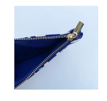 Load image into Gallery viewer, Lilibridge Clutch, Zebra Cat Blue
