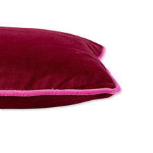 Load image into Gallery viewer, Charliss Velvet Lumbar Pillow - Wine + Hot Pink - Case Only
