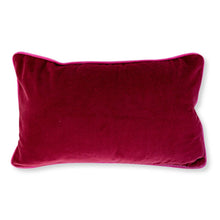 Load image into Gallery viewer, Charliss Velvet Lumbar Pillow - Wine + Hot Pink - Case Only
